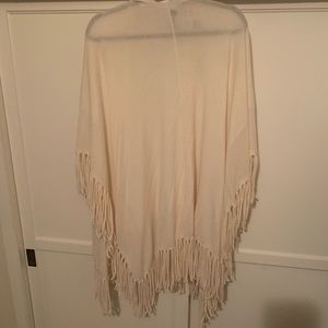 Magaschoni Cashmere Tasseled Poncho
